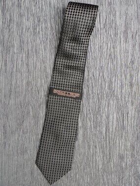 NWT Donald J Trump Collection Black cross-check 100% silk men's designer tie